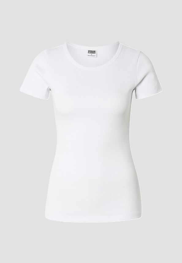 Ladies Rib Slim Tee-3