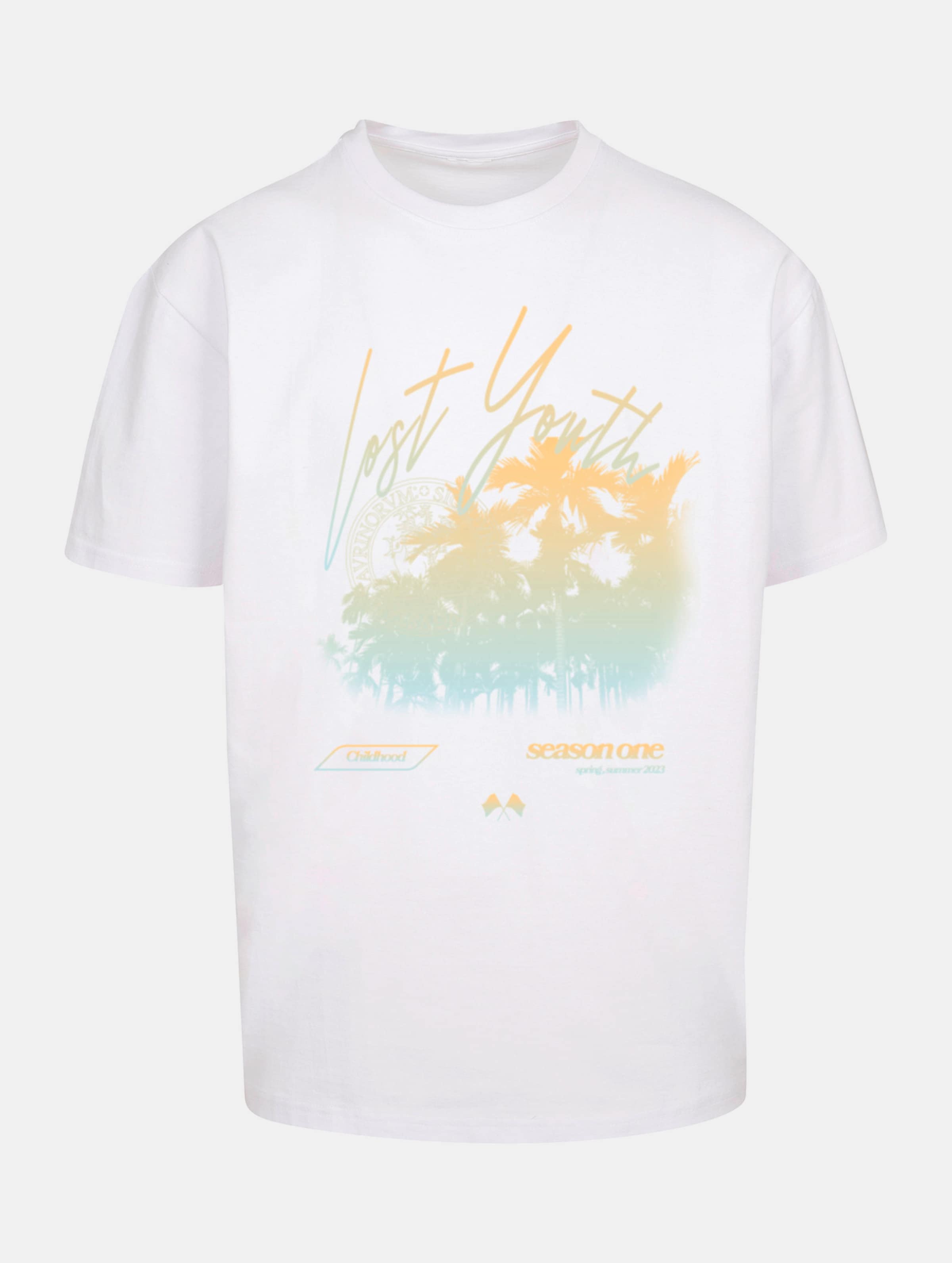 Lost Youth PALM T-Shirt Männer,Unisex op kleur wit, Maat S