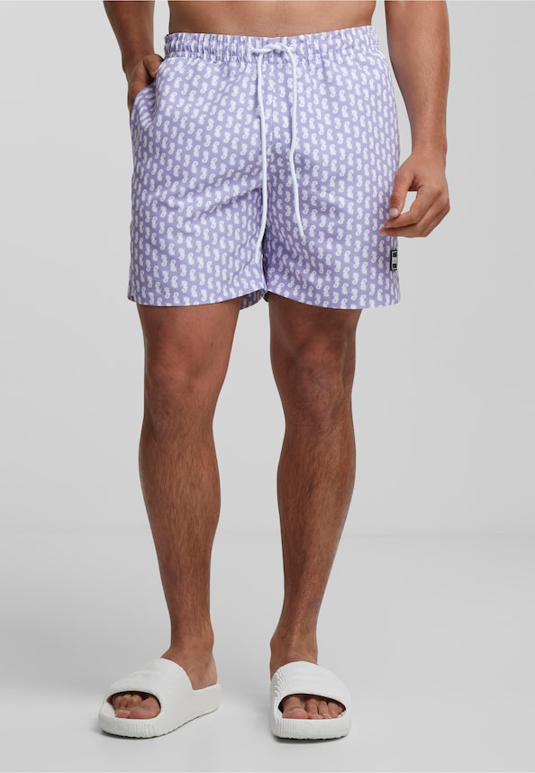 Pattern Swim Shorts-0