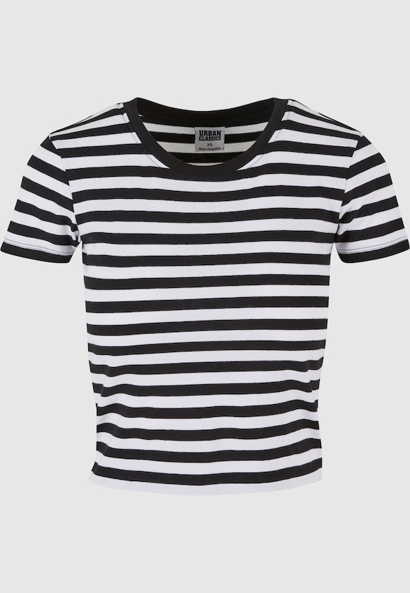 Ladies Short Striped Tee-4