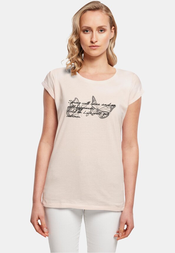  Ladies Spring Saying Extended Shoulder-0