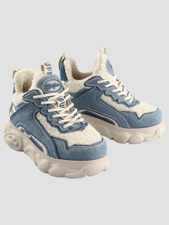 Buffalo Cld Chai Warm Vegan Denim/Fur Sneakers