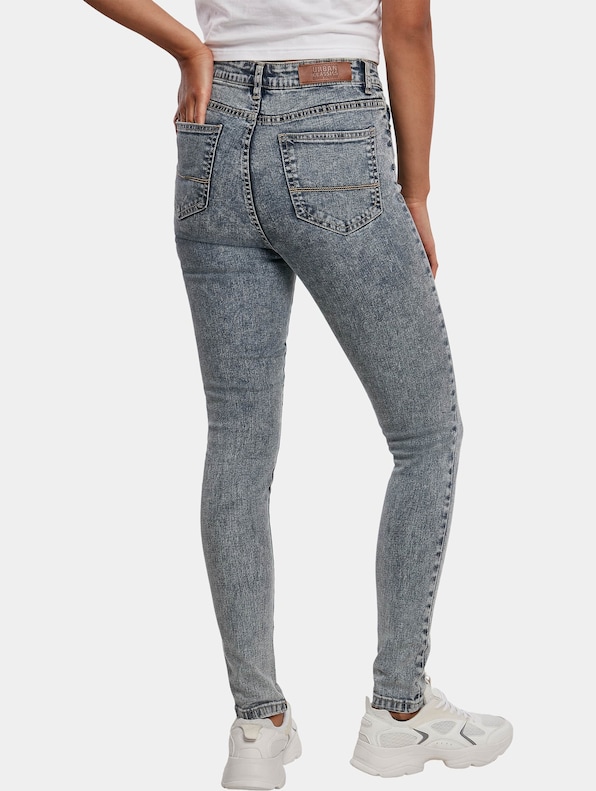 Urban Classics High Waist Skinny Jeans Mid Stone-1