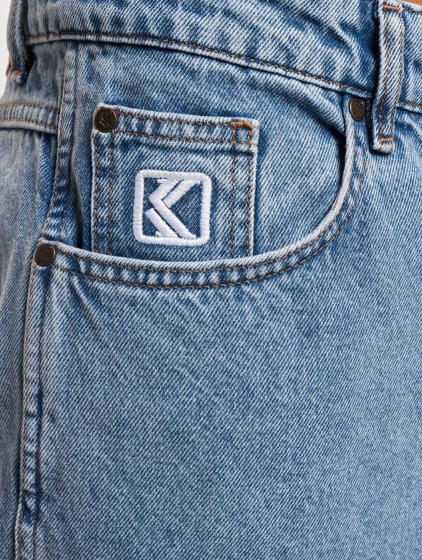 KK Small Signature Baggy Five Pocket Denim vintage mid blue-4