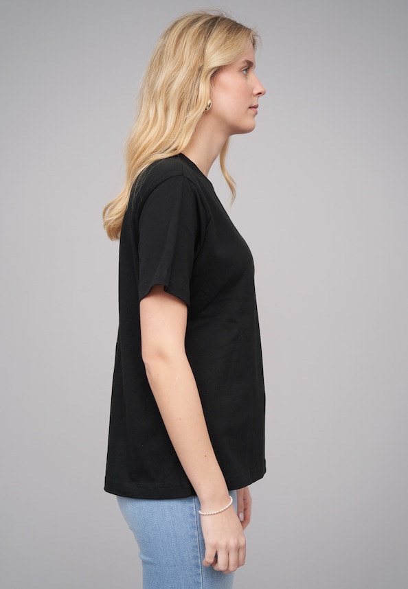 Ladies 77 Vibes Black Tee-3