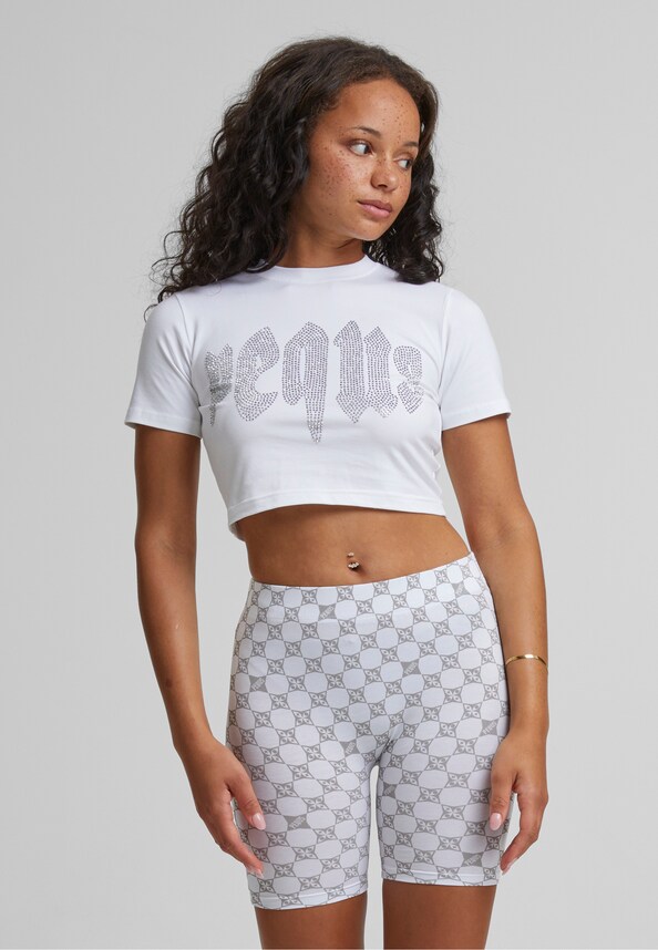 PEQUS Rhinestone Mythic Logo Top-0