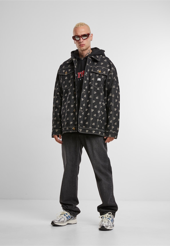 Southpole Bleched AOP Denim Jacket-2