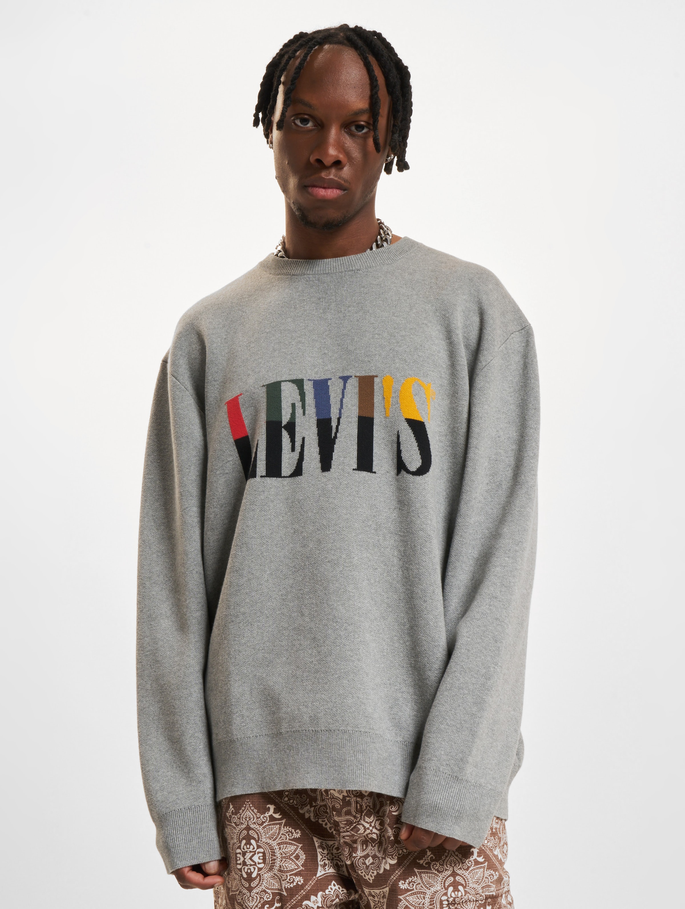 Levi's Levis T2 Crewneck Sweater Mannen op kleur grijs, Maat L