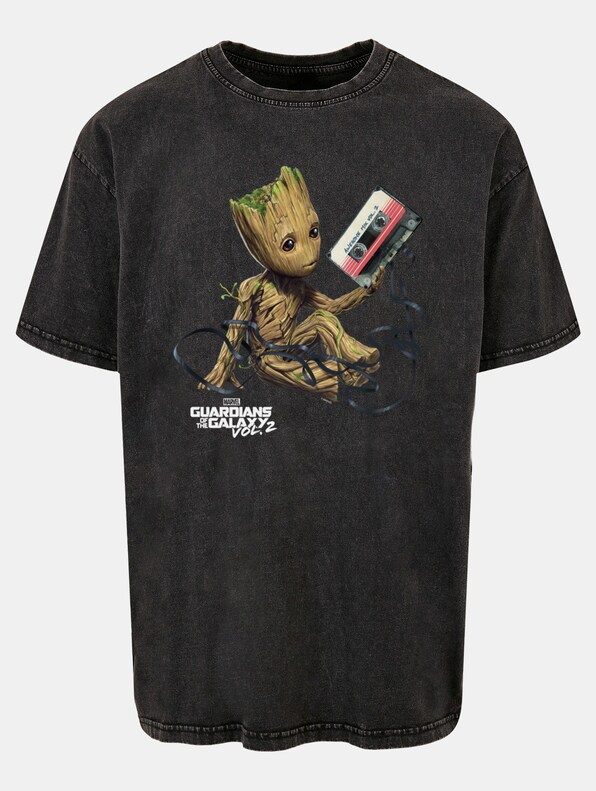 Guardians Of The Galaxy Vol2 - Groot Tape Acid Washed Oversized -2