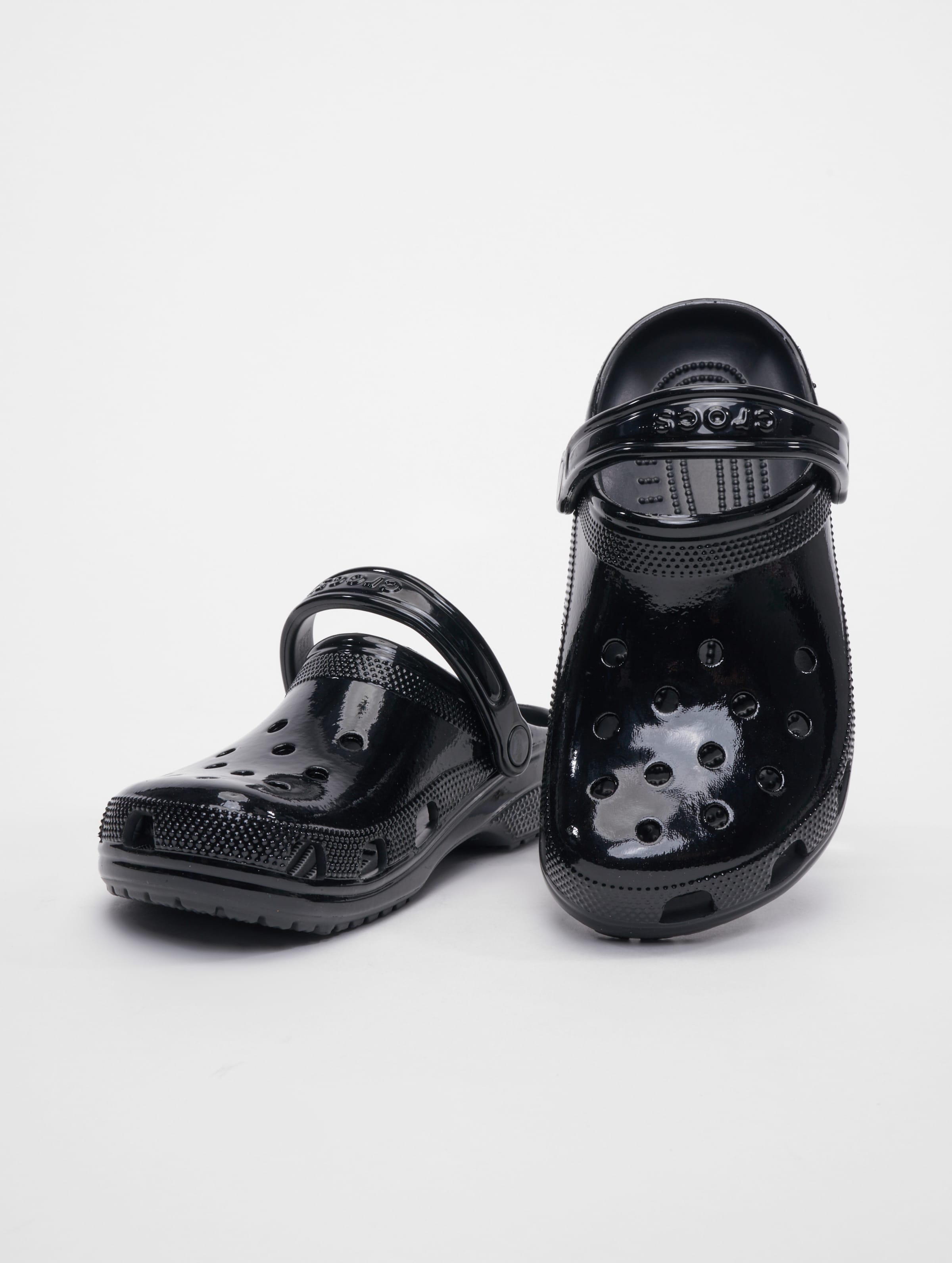 Crocs Classic High Shine Clog Sandalen Vrouwen op kleur zwart, Maat 3940_1
