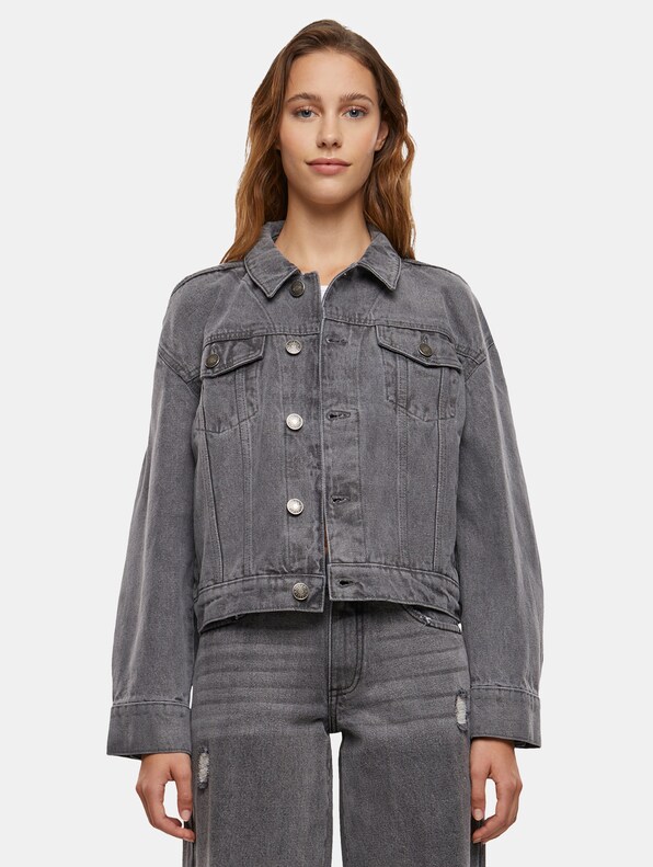 Urban Classics Ladies 80‘s Oversized Jeansjacken-0