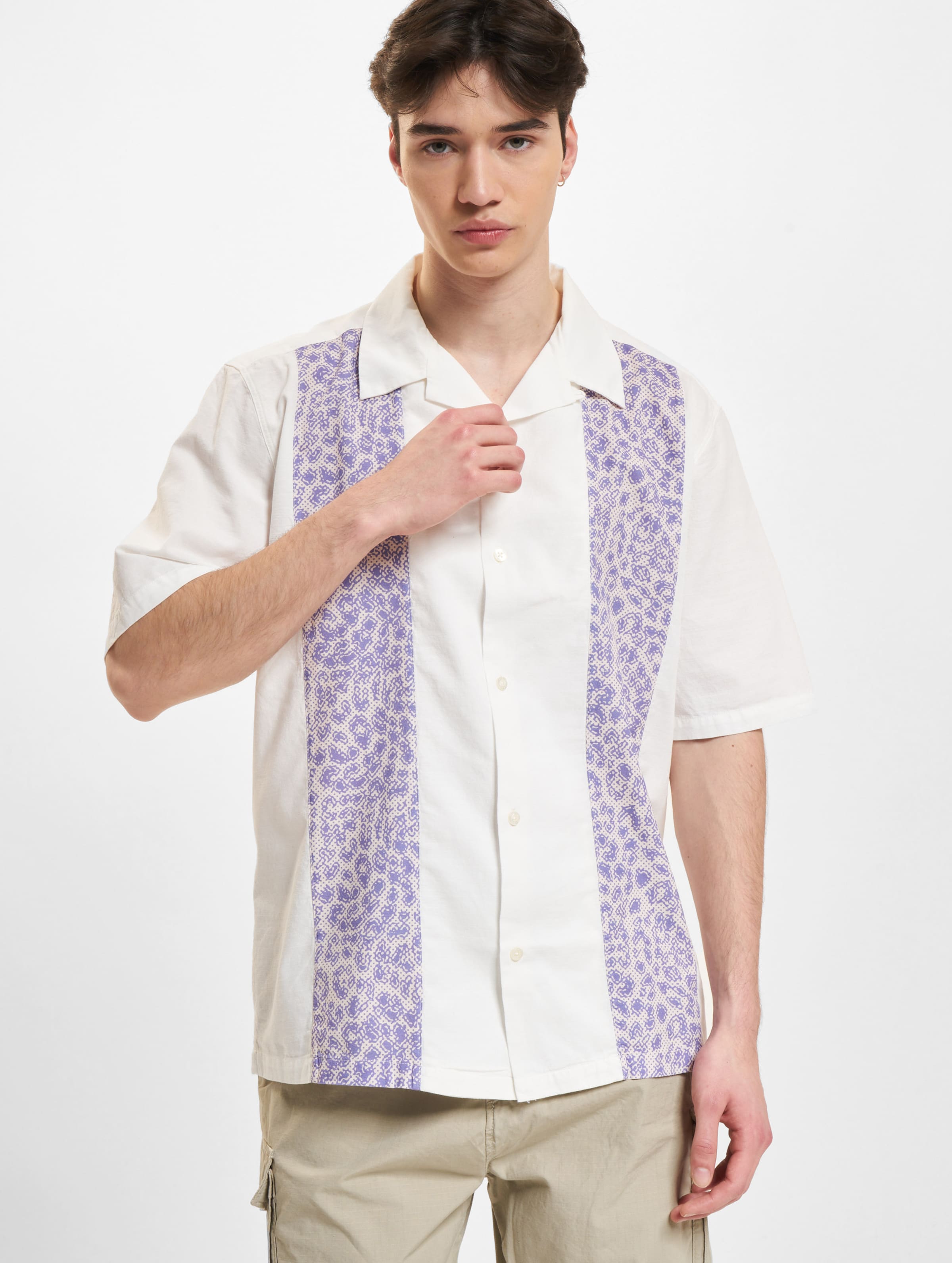 Edwin Leo Kurzarmhemd Mannen op kleur wit, Maat XL