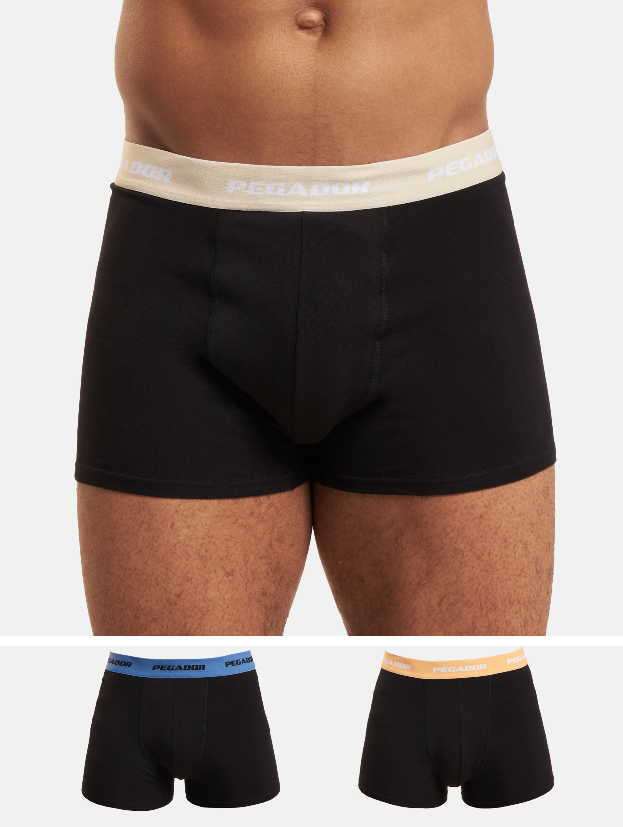 PEGADOR Anzac 3er Pack Boxershorts Mannen op kleur zwart, Maat XL
