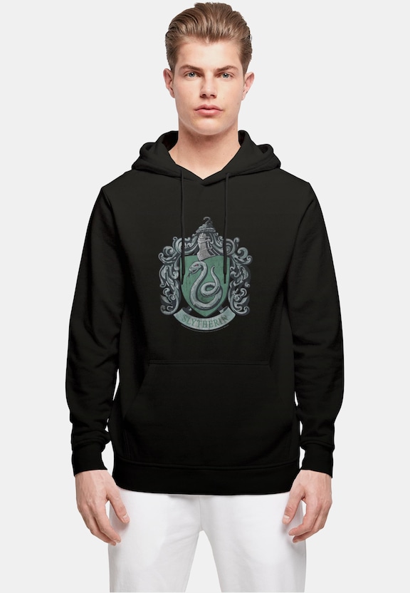 Harry Potter - Distressed Slytherin Crest Hoody-0