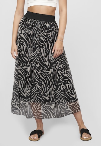 Longform Skirt 2-layered with animal print