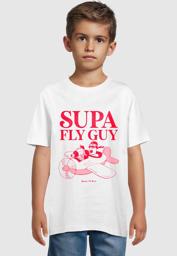 Kids Wallace and Gromit - Supa Fly Guy Basic T-Shirt-0