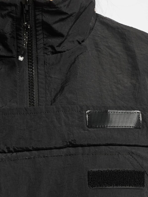 Cropped Crinkle Nylon Pull Over -4