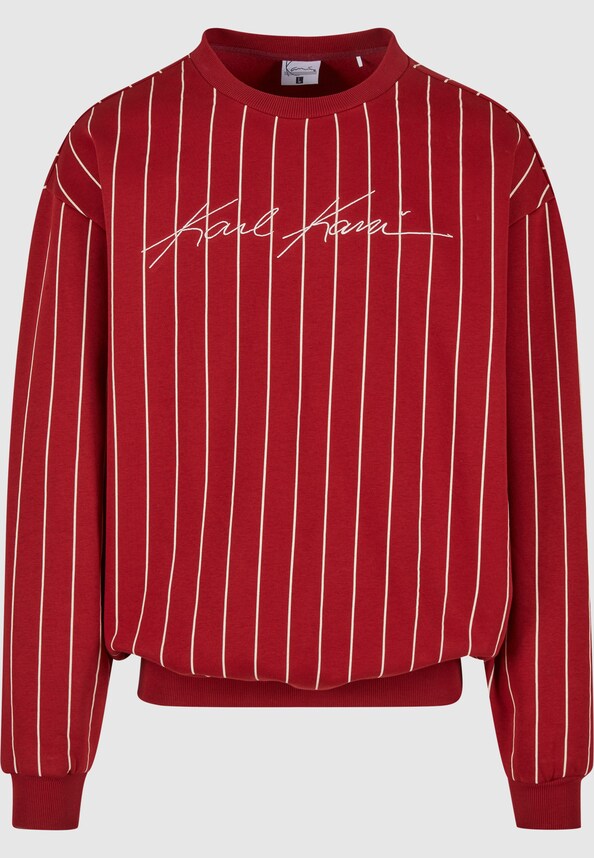 Autograph Pinstripe Sweat Os Crewneck-4