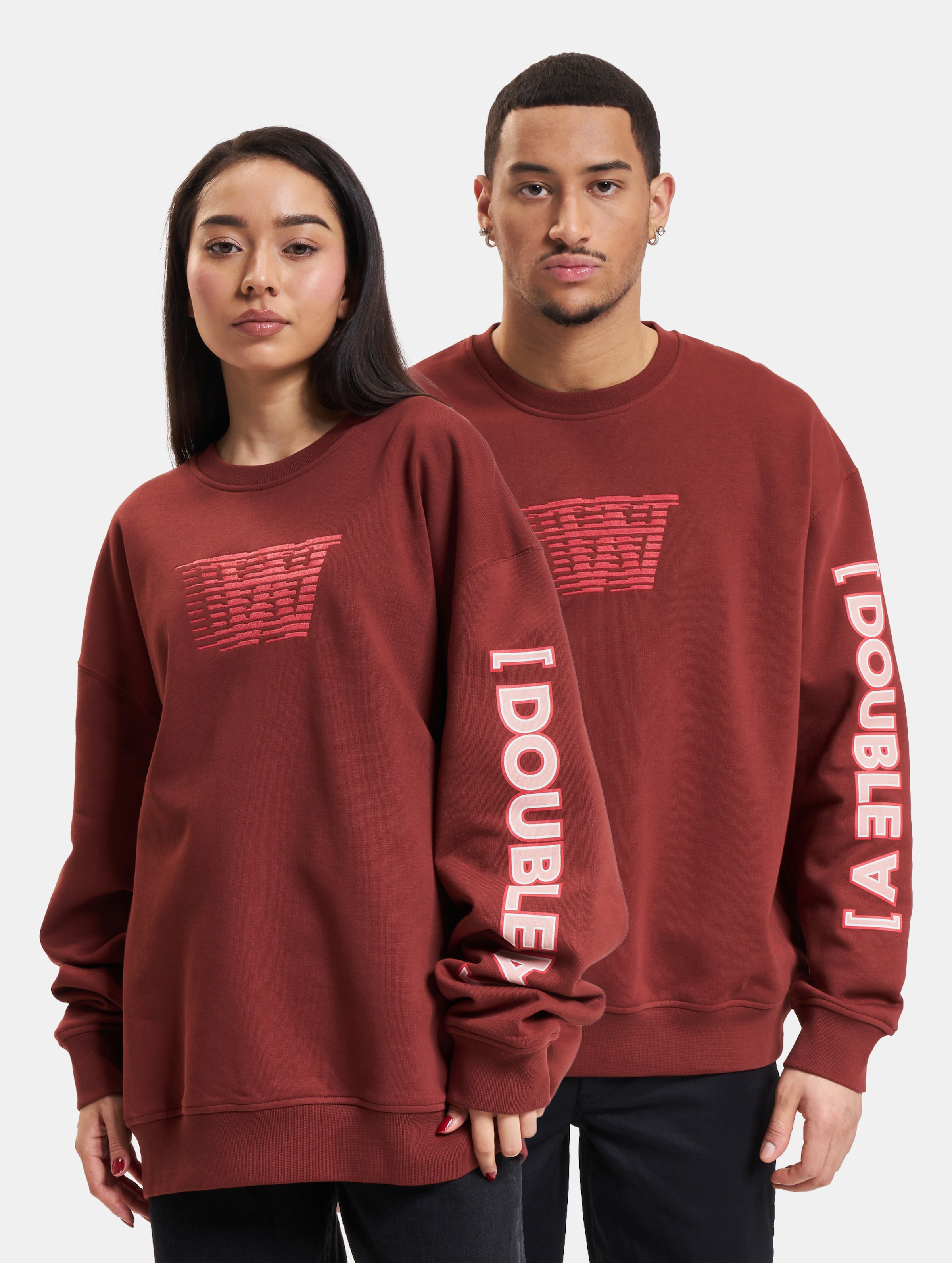 Wood Noel Sleeve Print Sweatshirt Vrouwen op kleur rood, Maat M