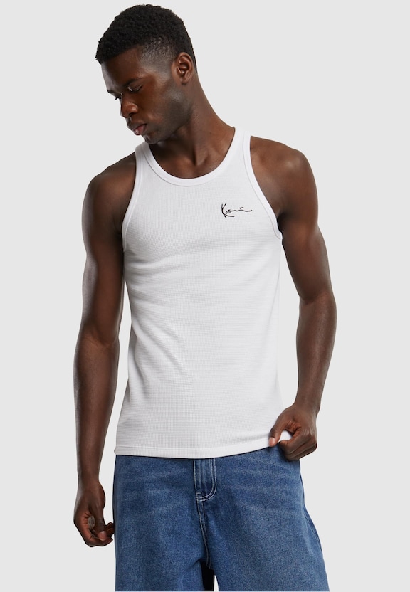 KM242-043-1 Karl Kani Small Signature Essential Waffle Tanktop 2 Pack-0