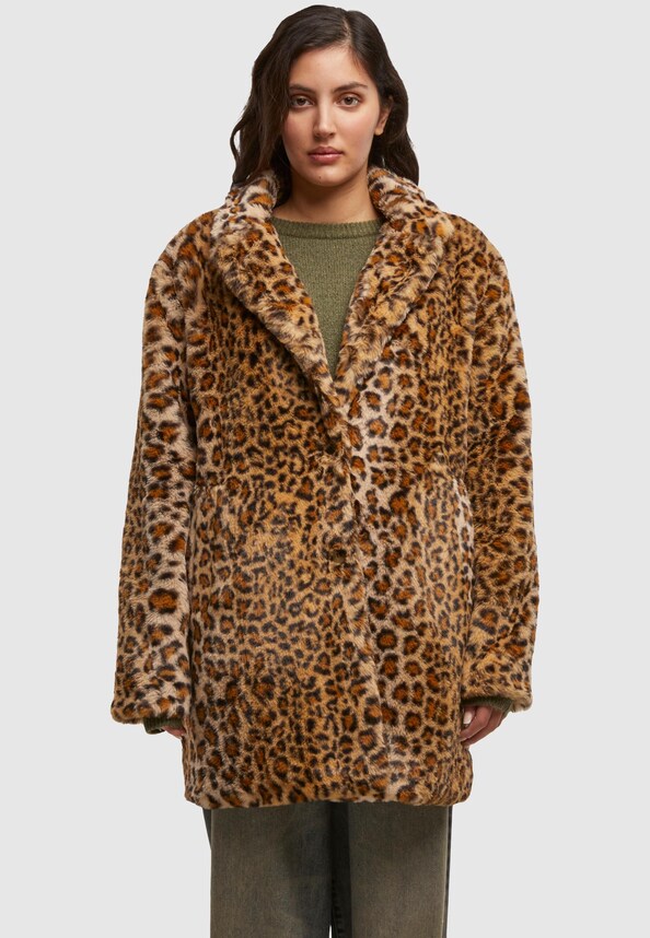 Ladies Oversized Faux Fur Leo -2