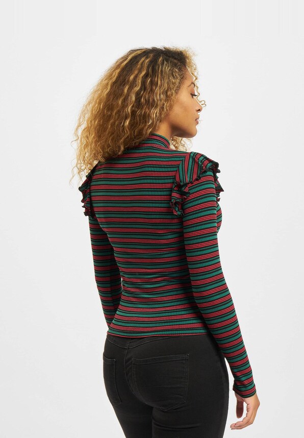 Rib Striped Volant-1