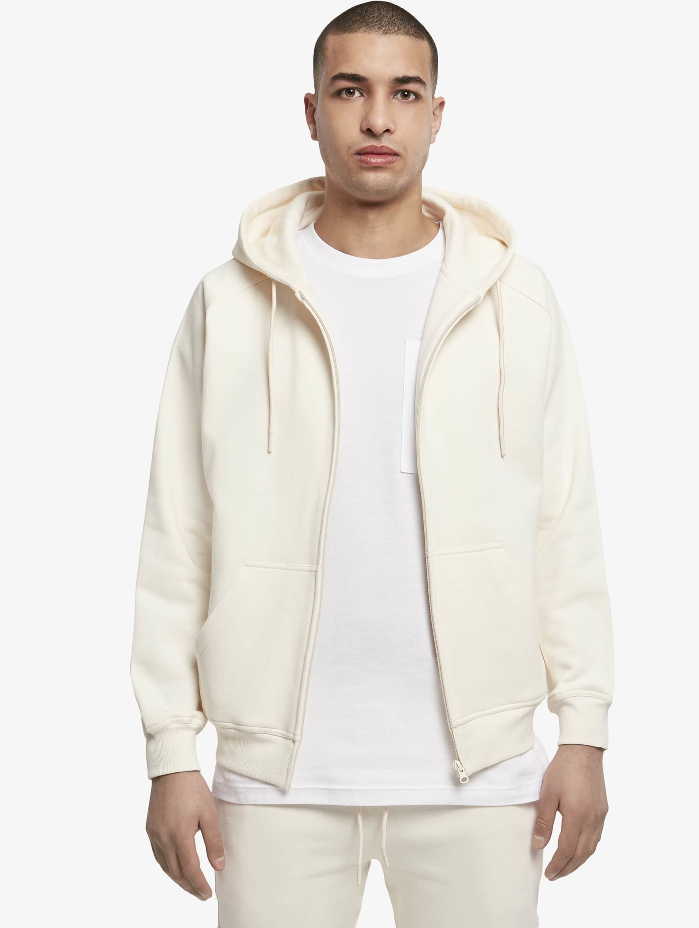 Zip hoodie beige sale