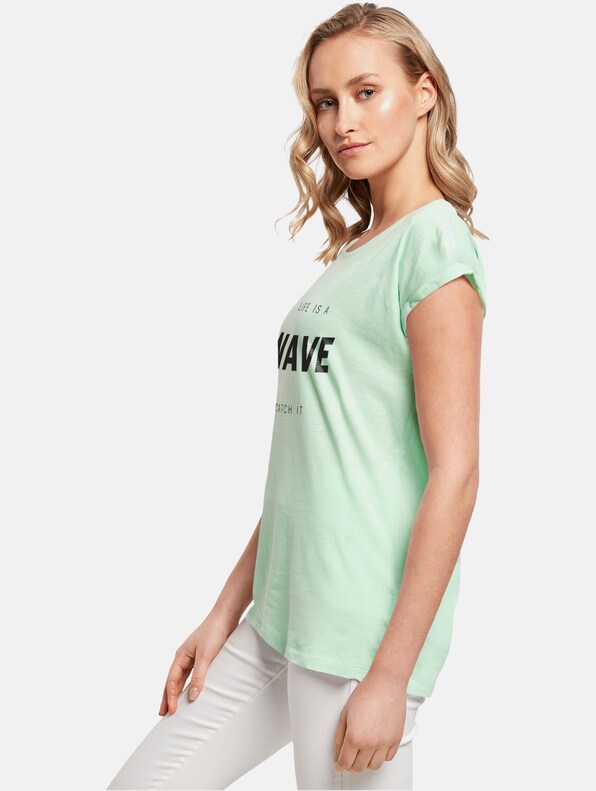 Ladies Summer - Life is a wave T-Shirt-2