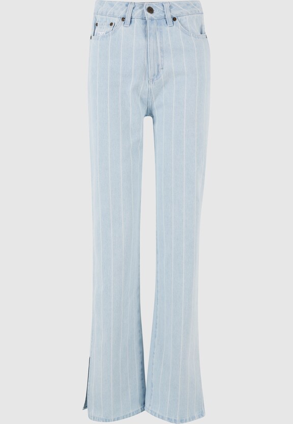 KW221-088-1 KK OG Pinstripe Slit Jeans-5
