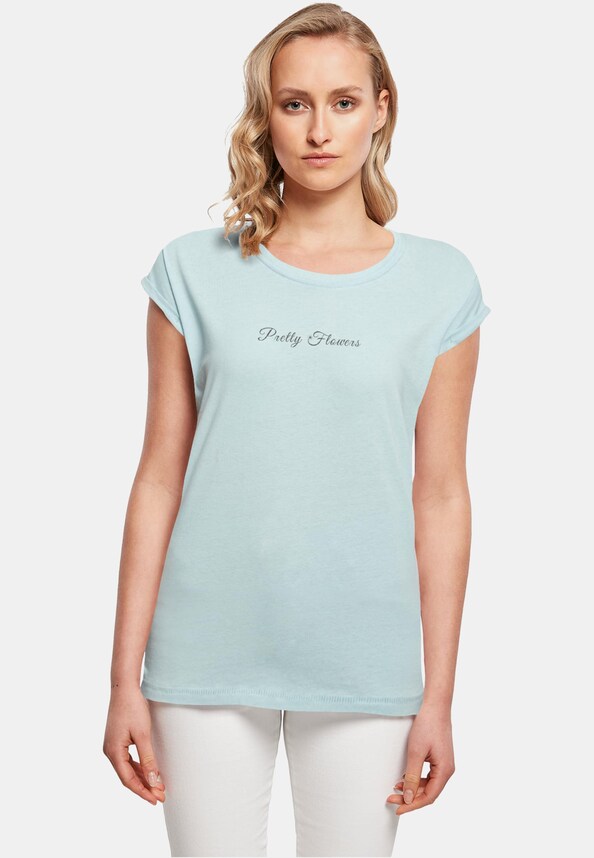 Ladies Pretty Flowers - Extended Shoulder-0