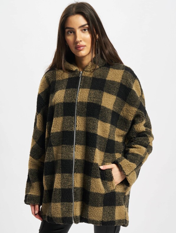 Ladies Hooded Oversized Check-2