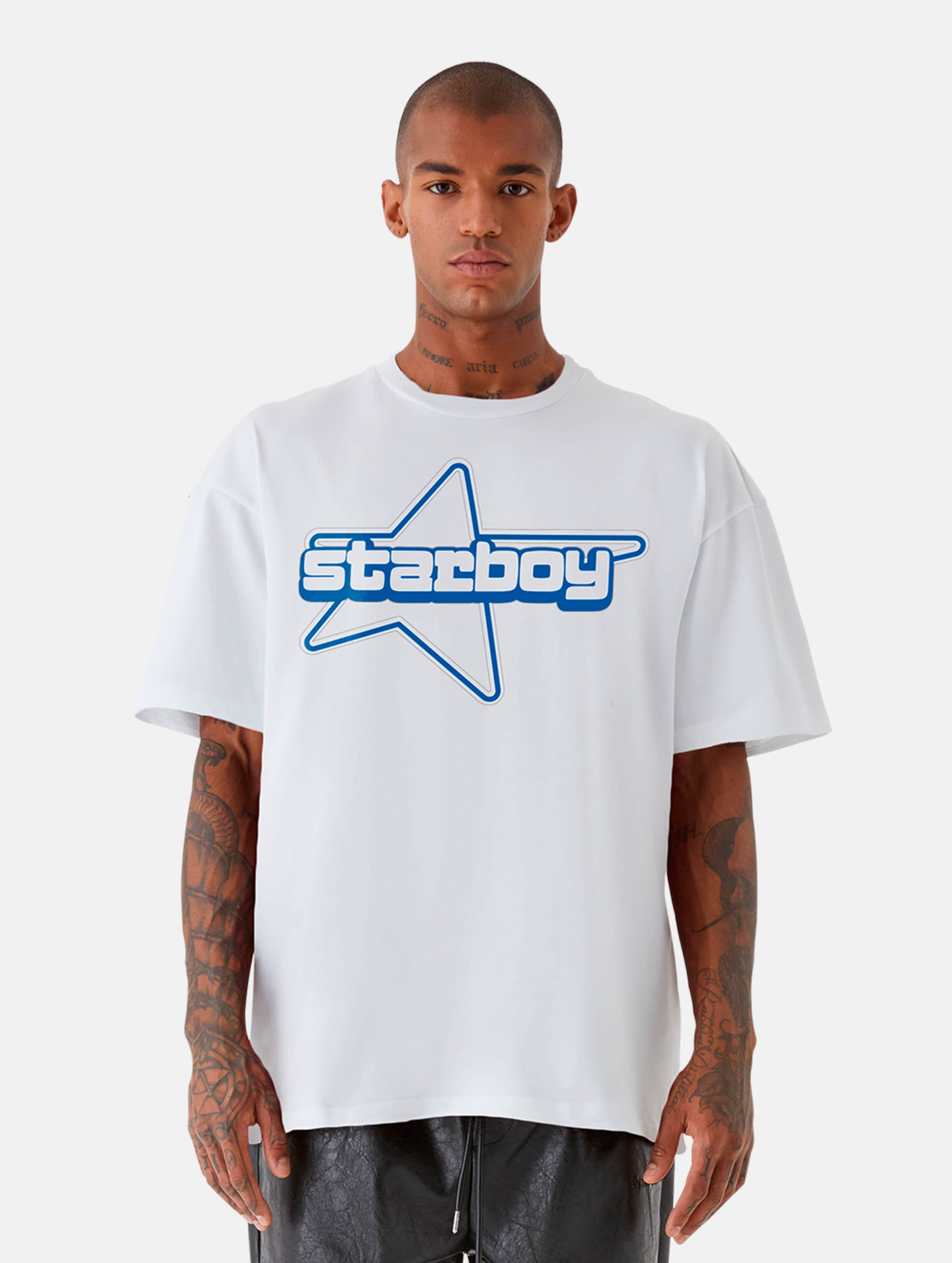9N1M SENSE Y2K Starboy T-Shirts Männer,Unisex op kleur wit, Maat XXL