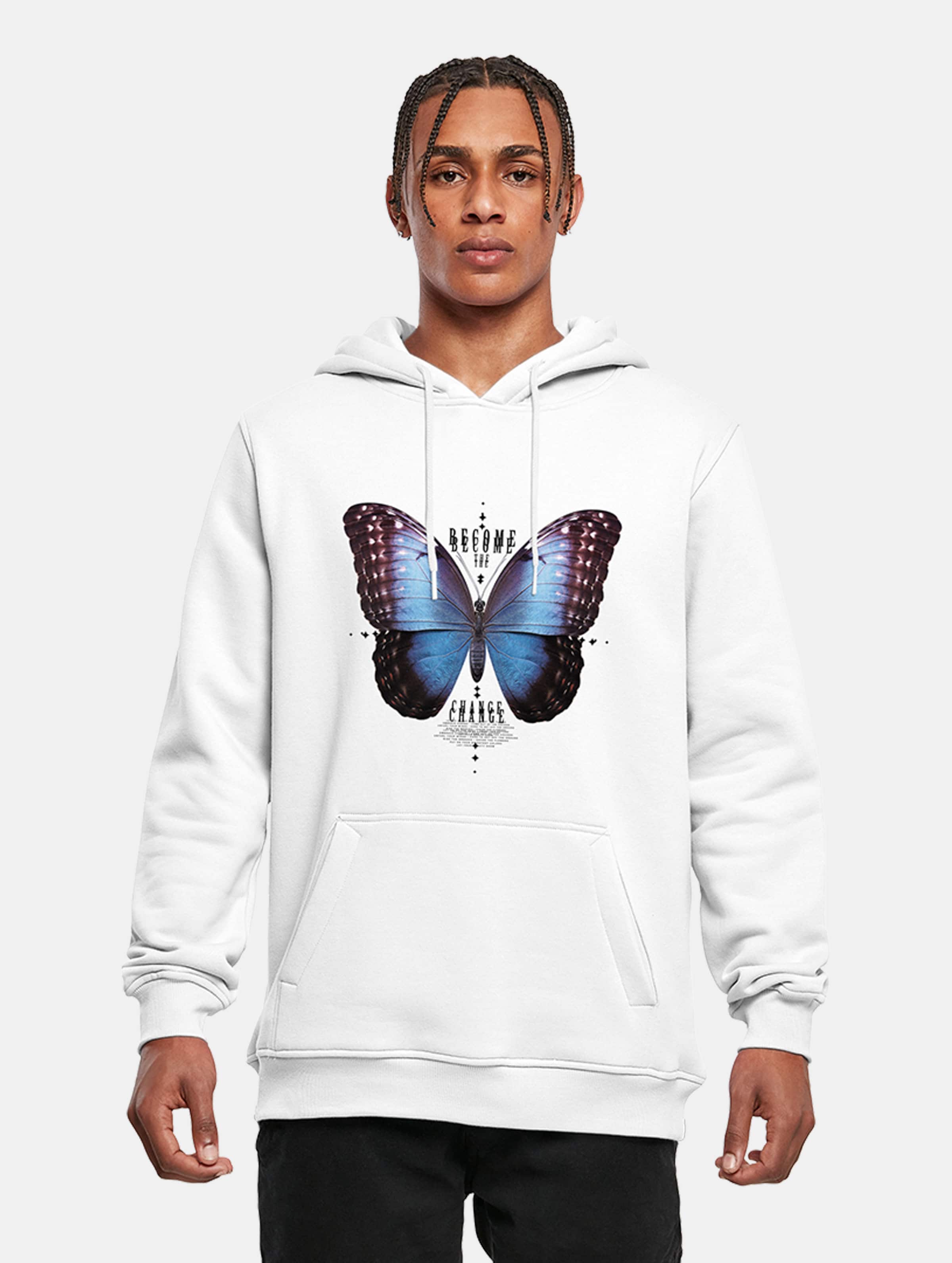 Mister Tee - Become The Change Butterfly Hoodie/trui - L - Wit