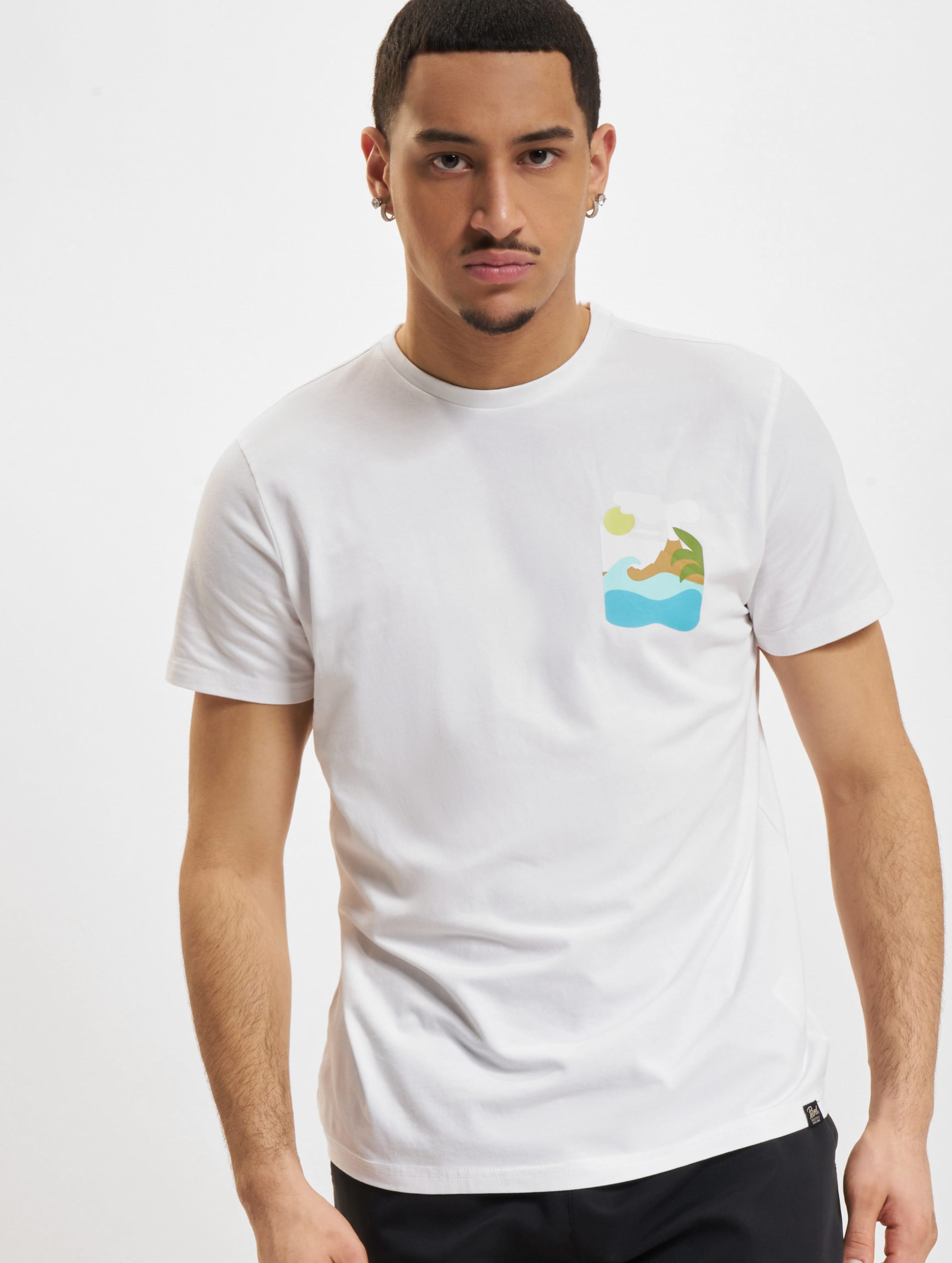 Petrol Industries - Heren Backprint T-shirt Tropicale - Wit - Maat S