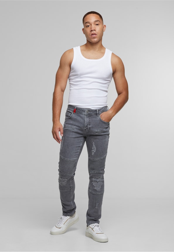 Oscar Ripped Slim Fit Jeans-2