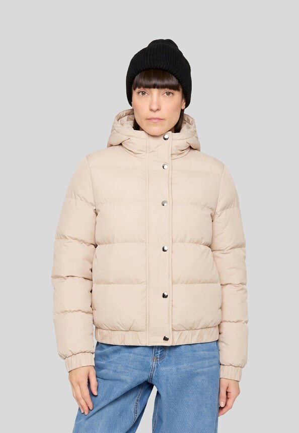 Ladies Hooded Puffer Jacket-0