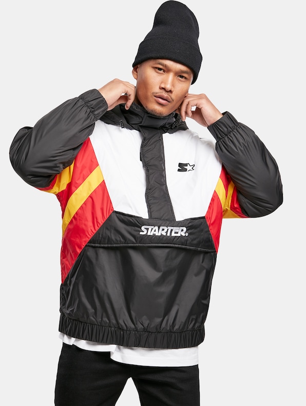  Color Block Half Zip Retro -0