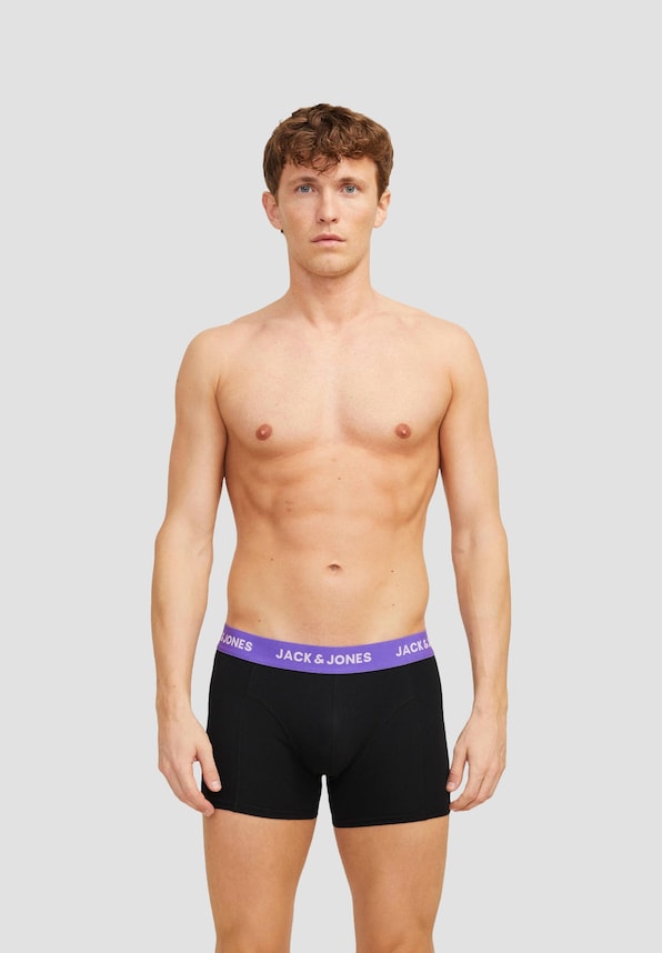 Jack & Jones Jacaxel Solid Trunks 3 Pack Boxershorts-4