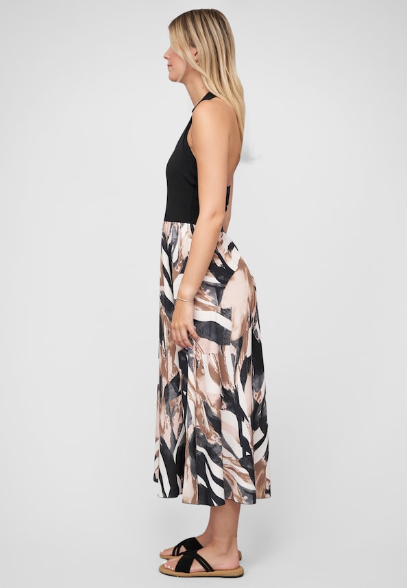 Maxi Neckholder-Dress with abstract print-2