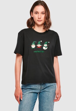 Ladies Christmas Santa Trio Tee
