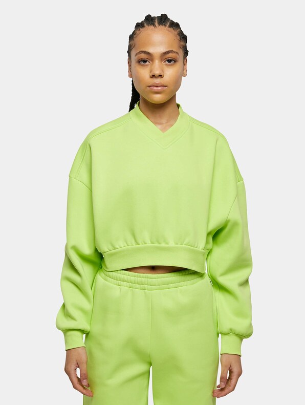 Ladies Cropped V-Neck-2