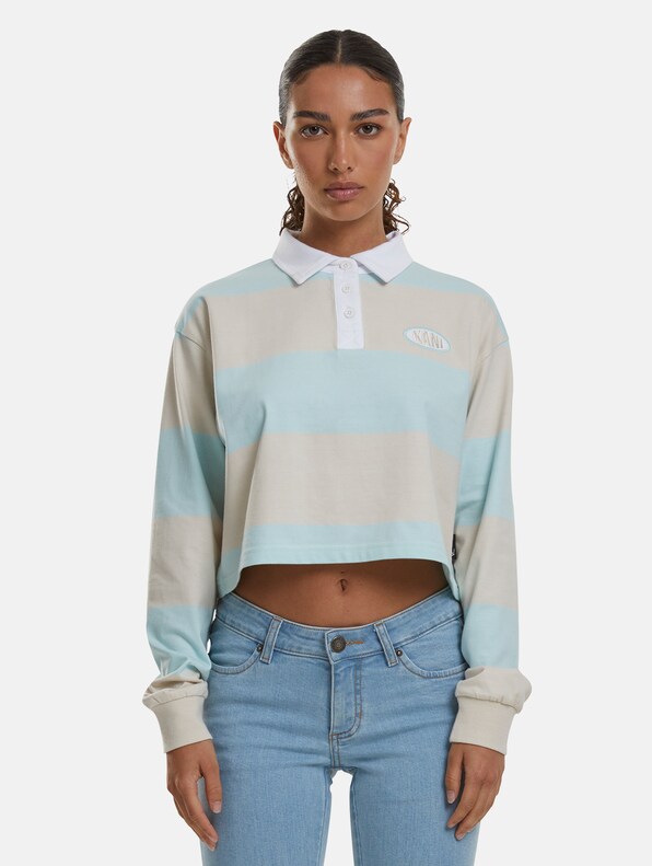 Woven Signature Crop Striped Rugby-2