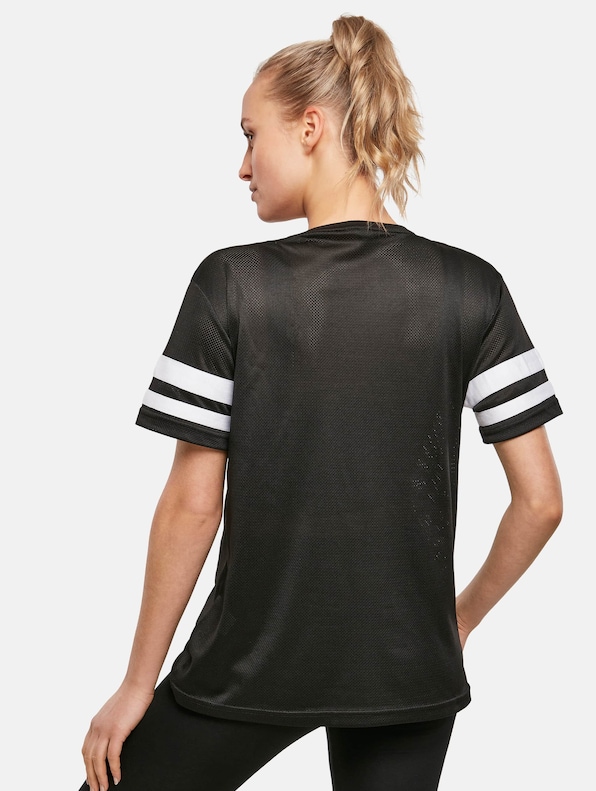 Ladies Mesh Stripe Tee-1