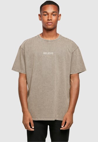 Believe Front Acid Washed Heavy Oversized Tee