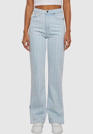 KW221-088-1 KK OG Pinstripe Slit Jeans