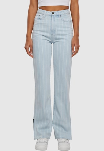 KW221-088-1 KK OG Pinstripe Slit Jeans