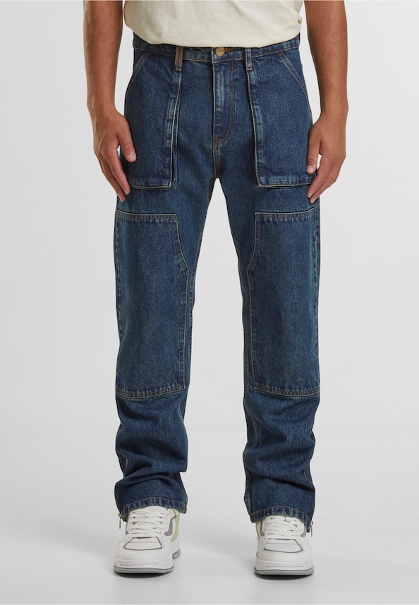 Esus Zipper Pocket Straight Jeans-0