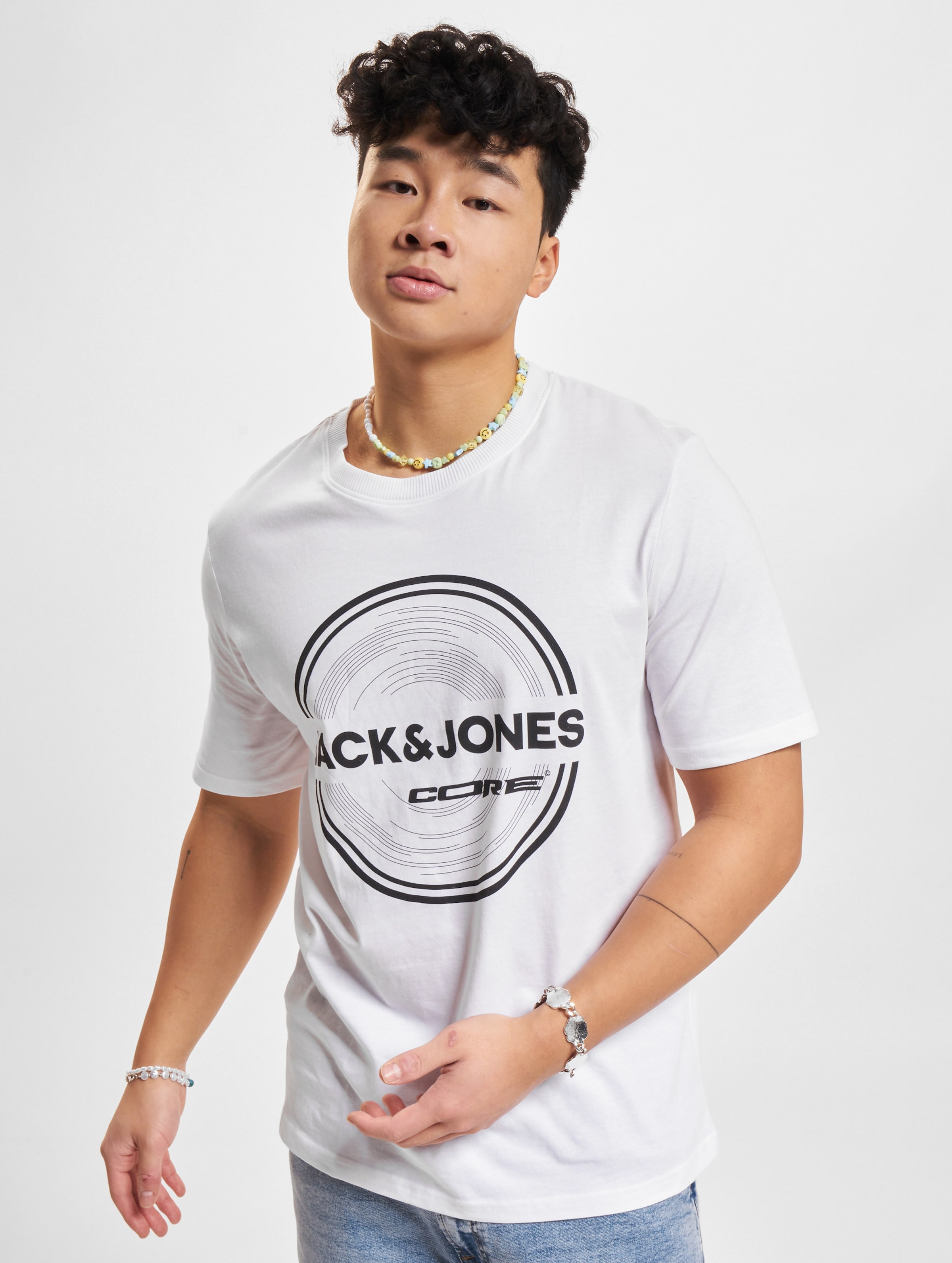 Jack & Jones Pilou Crew Neck T-Shirts Mannen op kleur wit, Maat XL