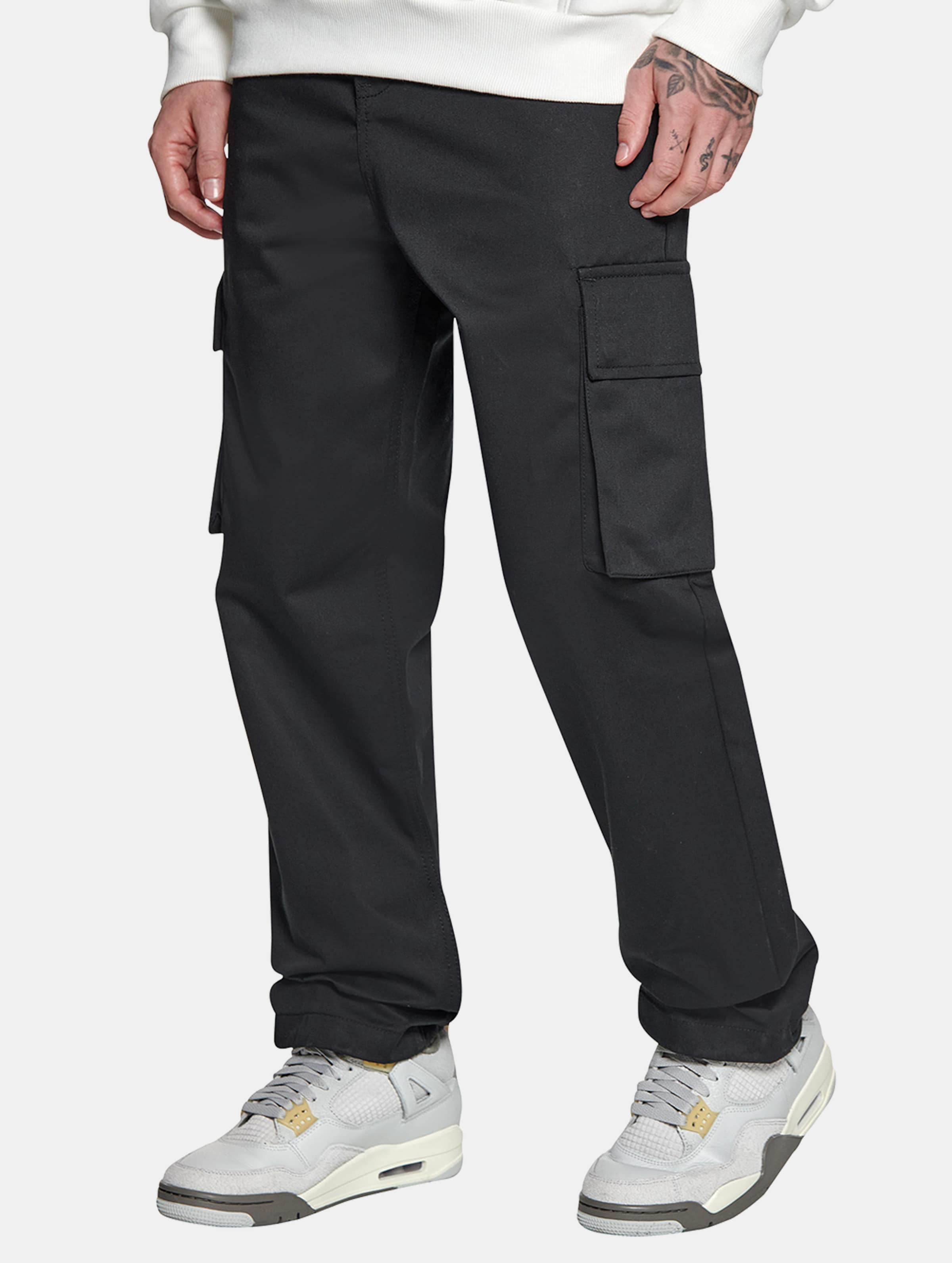 Dropsize Double Pocket Workwear Cargohose op kleur zwart, Maat 33