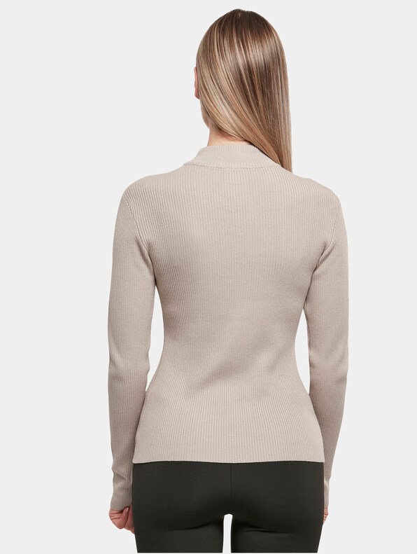 Ladies Rib Knit Turtelneck -1